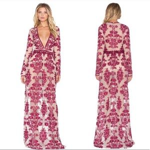 For Love and Lemons Red Temecula Maxi Dress